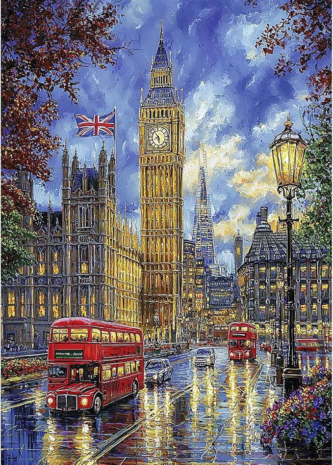 Lxmsja London Street Diamond Art Kits by Lxmsja