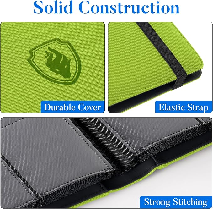 Premium 9 Pocket Card Binder for 540 Cards, Fabmaker PU Cover Trading Card - Image 2