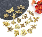 WOCRAFT 60pcs Antique Gold Butterfly Bracelet Charms - Image 3