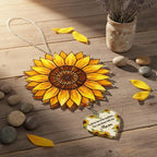 Sunflower Mom Memorial Acrylic Suncatcher Ornament, Loss of Mom Memorial Gifts - Image 9
