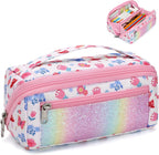 Pencil Case for Girls, Durable Kids Pencil Pouch for School, Wide Opening Soft by BrainyBees