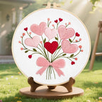 Heart Flower Embroidery Kits for Beginners Adults, Counted Cross Stitch Kits - Image 7