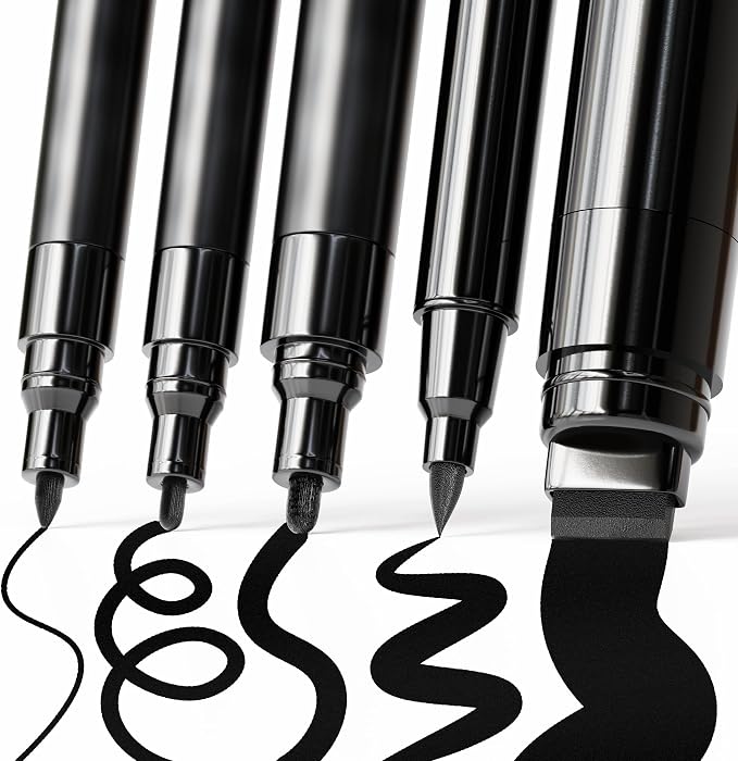 ARTISTRO 5 Black Paint Pen for Rock, Painting by ARTISTRO