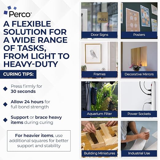 Perco Double Sided Mounting Tape Roll, Picture Hanging, DIY Projects, Custom - Image 3