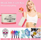Silkfly 15 Pcs Cotton Canvas Makeup Bags Cosmetic Zipper Bags 10.2 x 5.5 x 2'' - Image 6