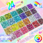 qiipii 24 Color 5mm Crystal Resin Rhinestones - Image 2
