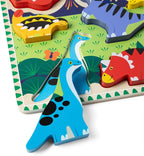 Melissa & Doug Dinosaur Wooden Chunky Puzzle - Image 4
