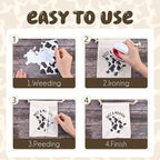 Tintnut Black Cow Heat Transfer Vinyl, easy cut & weed, stretch washable - Image 3