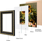 eletecpro 4x6 Vintage Picture Frame, Glass Cover, Horizontal or Vertical - Image 2