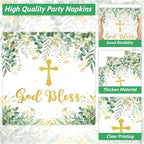 Naozinebi 200Pcs God Bless Baptism Plates Napkins First Holy Communion Party - Image 4