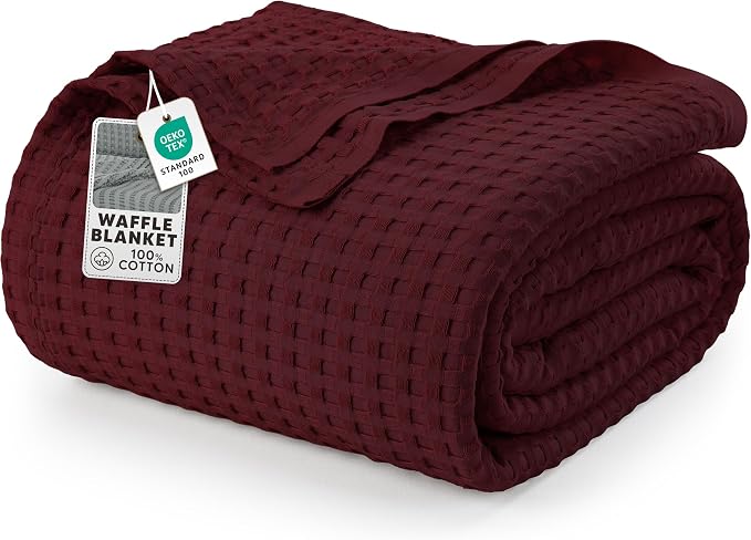 Utopia Bedding 100% Cotton Waffle Weave Blanket Queen Size by UTOPIABEDDING