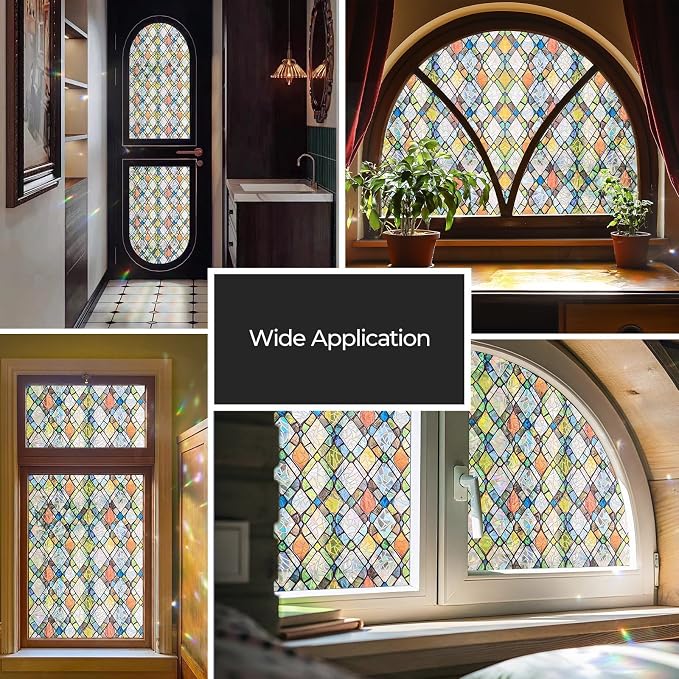 ADD.HERES Window Privacy Film, Stained Glass Decorative Static Cling, Removable - Image 7