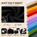 Black Large Felt Fabric 36" x 36", 1.4 mm Soft Felt Sheet, Nonwoven Fabric - Image 4