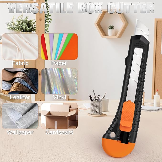 40 Pack Box Cutter Retractable Bulk, Box Cutters, Utility Knife, Box Cutter - Image 5