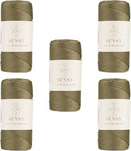 5 Skeins of Sensy Premium 2mm 251 Yards Polyester Rope 100% Polypropylene Cord by SSENSY