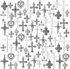 Hicarer 80 Pieces Antique Silver Pendants Charms Pendants Gothic Jewelry Making by Hicarer