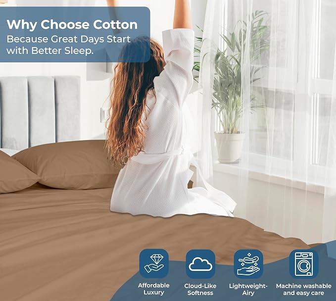 Royale Linens 100% Organic Cotton King Flat Sheet Only - Image 7