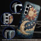 Case for Samsung Galaxy S23 Plus Case, Sun Moon Stars Faux Stained Glass Design - Image 5