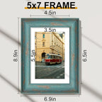 Vittanly 5x7 Picture Frames Set of 2, Ornate Vintage Photo Frame - Image 2
