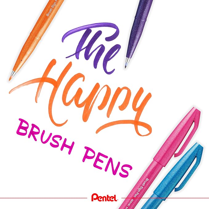 Pentel Fude Touch Sign Pen, Felt Pen Like Brush Stroke - Image 6