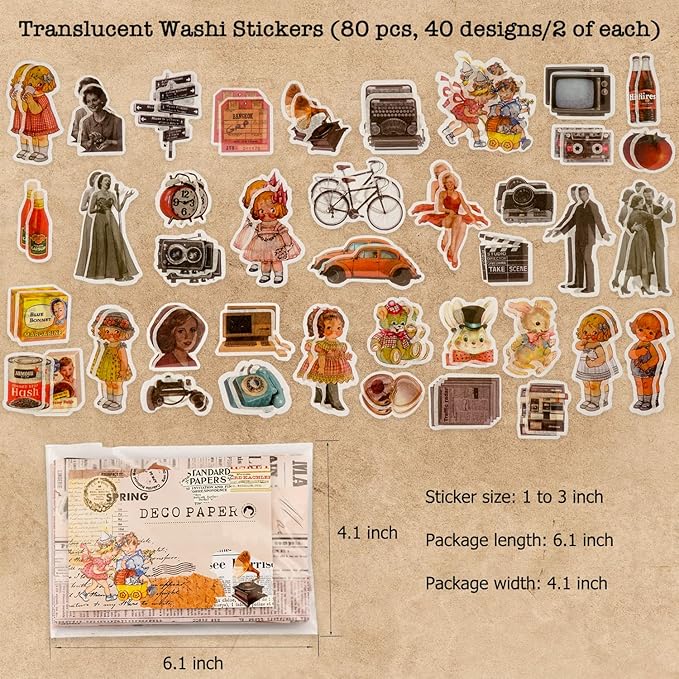 Knaid Vintage Scrapbook Supplies Pack - Image 4