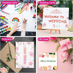 PATIKIL 100 Pcs Pure Cotton Watercolor Paper 140lb/300 GSM Water Coloring Paint - Image 7