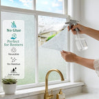 Coavas Window Privacy Film, Frosted Glass Window Film, Decorative Static Cling - Image 3