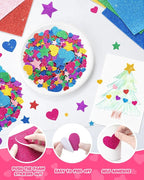 1024PCS Glitter Foam Stickers for Kids - Image 3