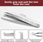 Tweezers for Women Facial Hair, Precision Slant Eyebrow Tweezers, Sharp Plucker - Image 2