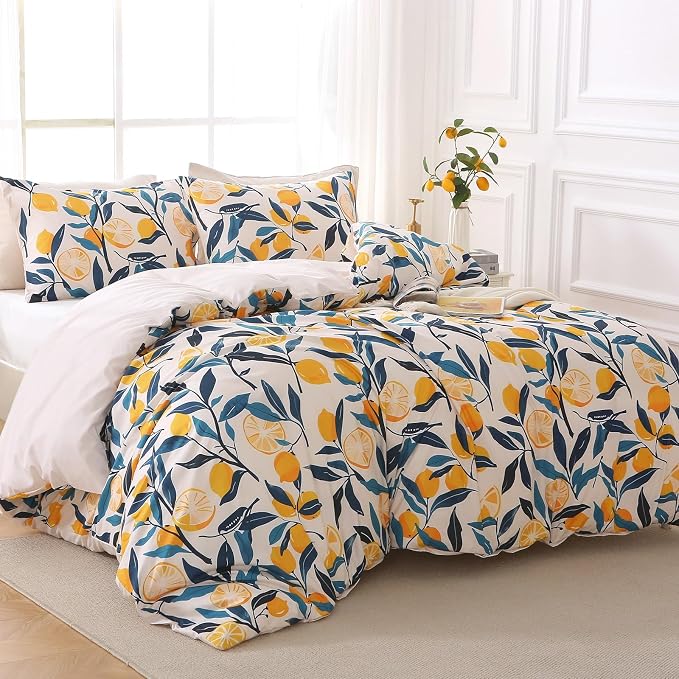 MUXHOMO Duvet Cover Queen Size, Reversible Floral Vintage Duvet Cover Set - Image 3