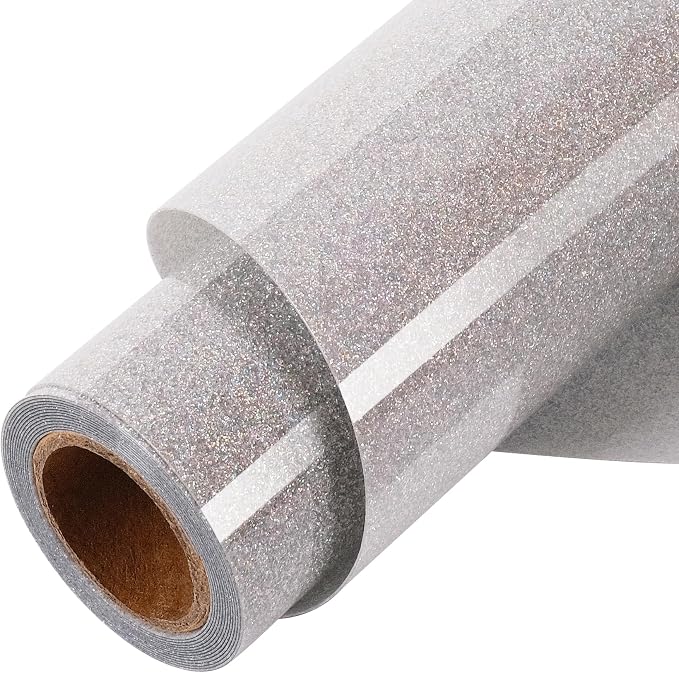 TORC Holographic Silver Glitter HTV Heat Transfer Vinyl HTV Rolls by TORC