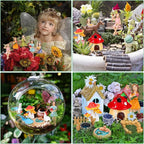 Unittype 19 Pcs Fairy Garden Accessories Outdoor Miniature Flower Fairy - Image 4