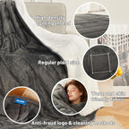 Weighted Blanket 15 lbs 60x80 inches, Sherpa Fleece Throw Blanket - Image 5