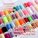 48 Rainbow Color Set of Handy Polyester Sewing Threads - Image 2