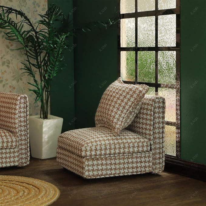 iLAND Dollhouse Furniture Sectional Dollhouse Couch Set, Miniature Furniture - Image 9