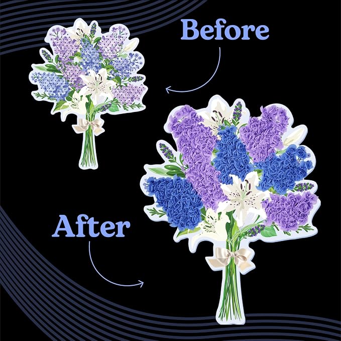Unwynd Poke Art Lavender Flower Bouquet | Mess-Free Arts and Crafts - Image 7