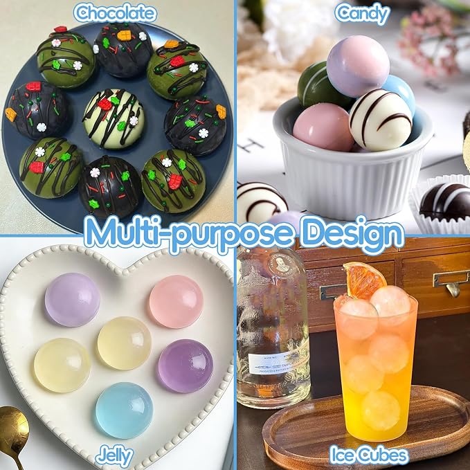 Semi Sphere Silicone Mold for Chocolate Truffles, 30 Cavities for Ice Cubes - Image 5