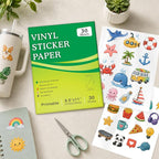 Aevdor 30-Sheet Glossy White Printable Vinyl Sticker Paper, Inkjet | Glossy - Image 6
