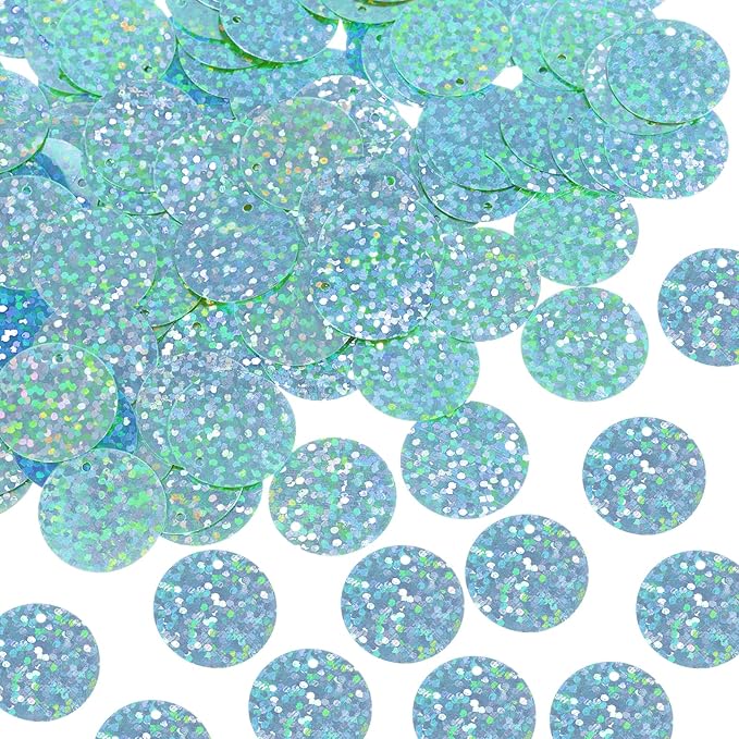 MECCANIXITY 700 Pcs Flat Round Sequins 15mm/0.6 Inch Loose Paillettes Craft by MECCANIXITY
