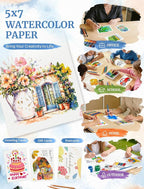 168 Sheets 5x7 Watercolor Paper Bulk, Cold Press Watercolor Paper 5x7, 110 - Image 7