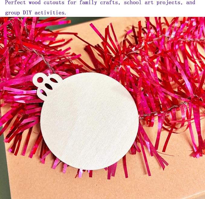 60PCS Unfinished Wood Christmas Cutouts - Image 5