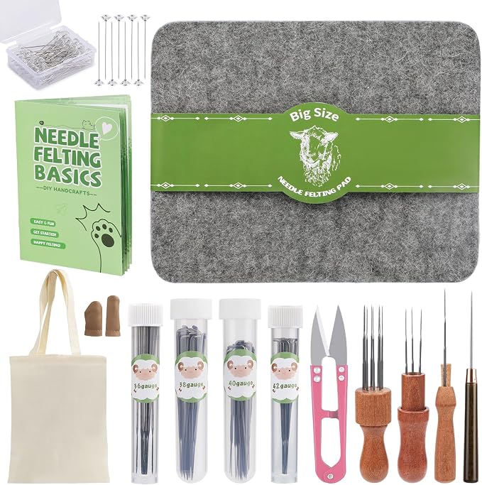 IMZAY Needles Felting Tools, Large Needle Felting Mat, Felting Supplies by Imzay