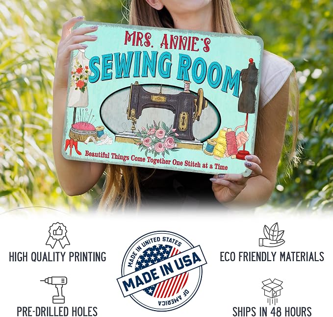 Personalized Sewing Room Sign Art Room Décor - Image 3