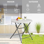 SUPER DEAL 32in Cocktail Table, Indoor Outdoor Portable High Top Table - Image 7