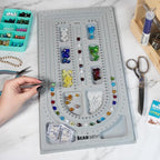 The Beadsmith Bead Board, 3 U-Shape and 3 Straight Channels, 10 x 18.5 inches - Image 2