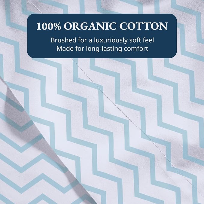 Lane Linen 100% Organic Cotton Queen Size Flat Sheet Only - Image 5