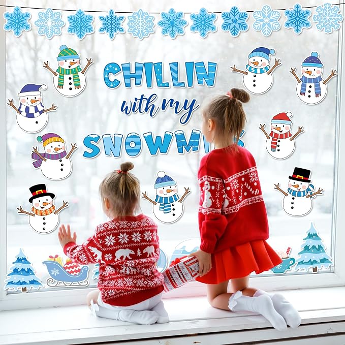 Winter Bulletin Board Decoration Set Christmas Snowman Classroom Decorations - Image 4