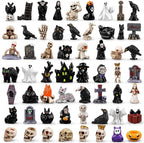 DIYDEC 60pcs Halloween Resin Miniatures Mini Resin Ghost Skull Figures to Hide by DIYDEC