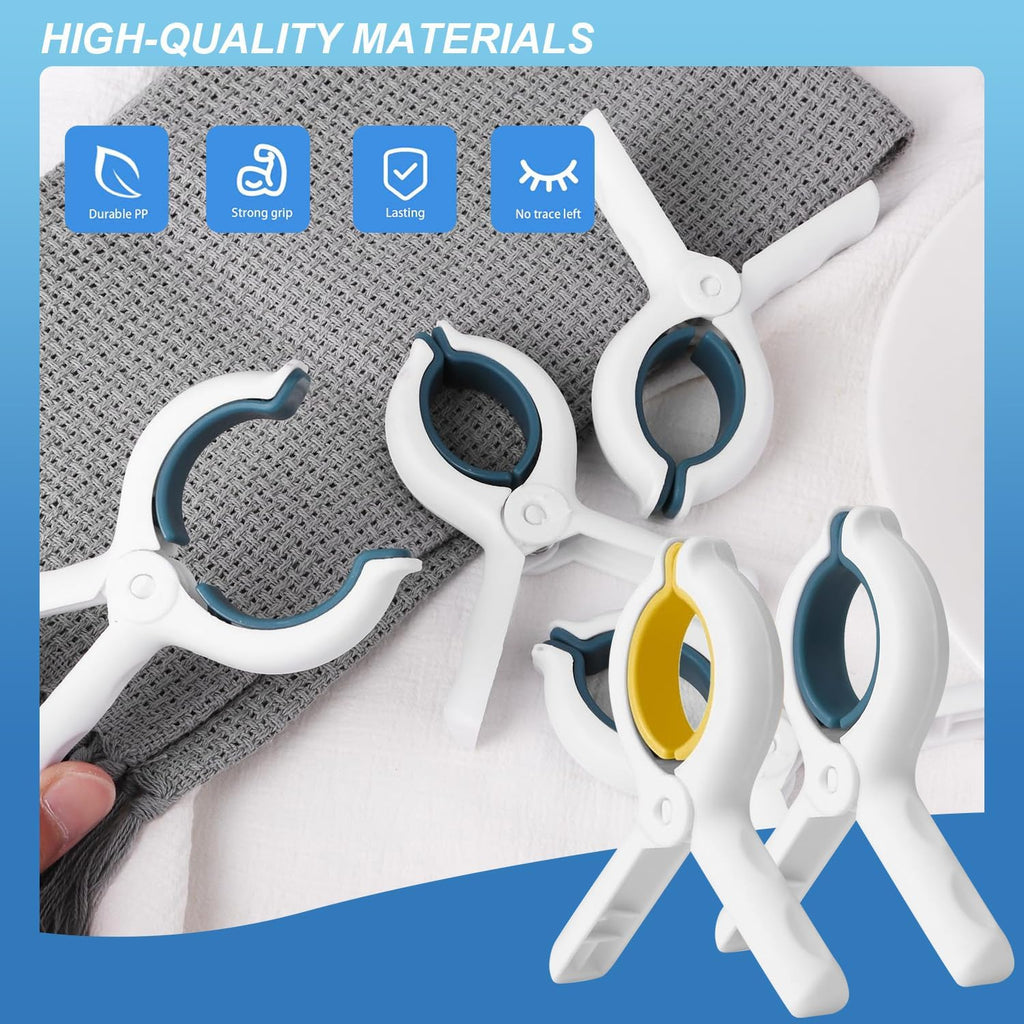 Extra LargeTowel Clips for Beach Chairs,3.7 Inch Beach Towel Clips,Towel Clips Strong gripping Power Suitable for Family Vacation and Poolside Leisure