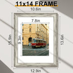 Vittanly 11x14 Picture Frames Set of 2, Ornate Vintage Photo Frame - Image 2